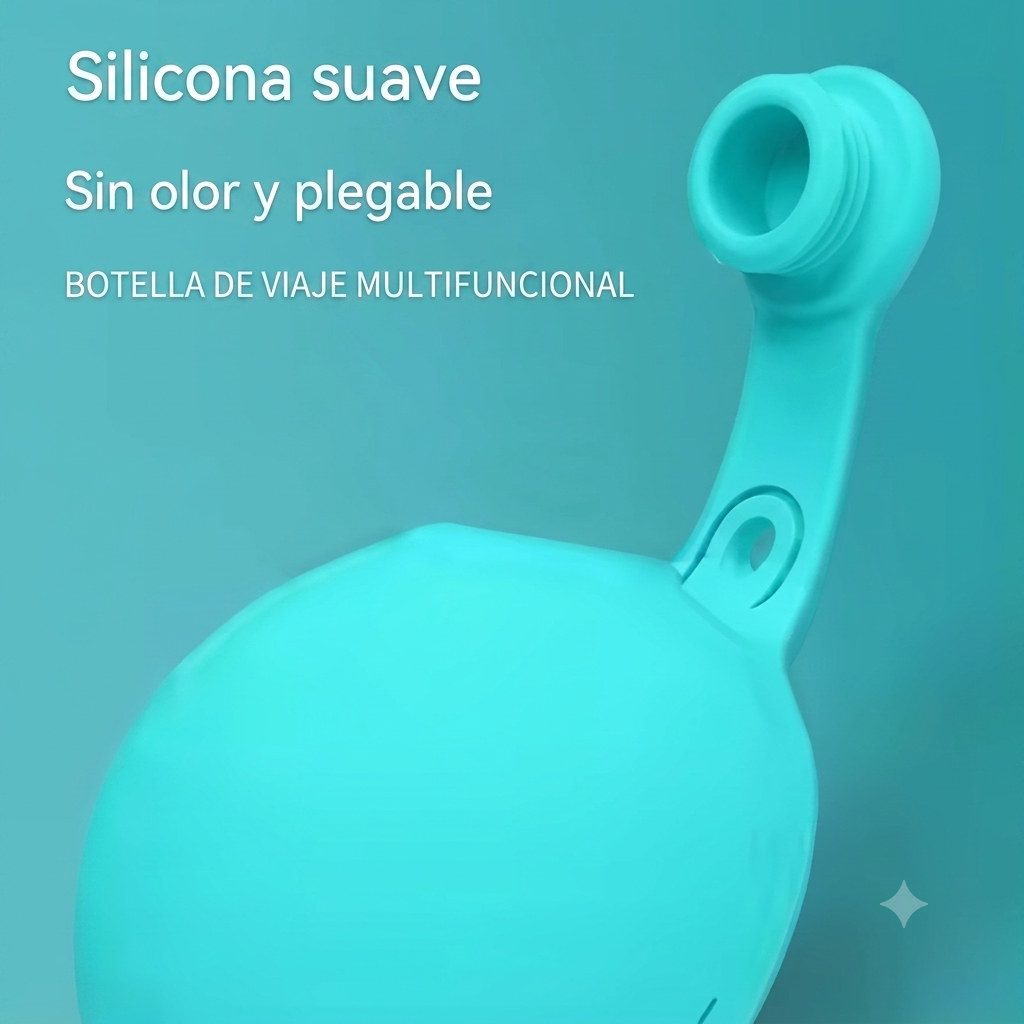 Botella de agua para perros con cuenco de silicona extraíble